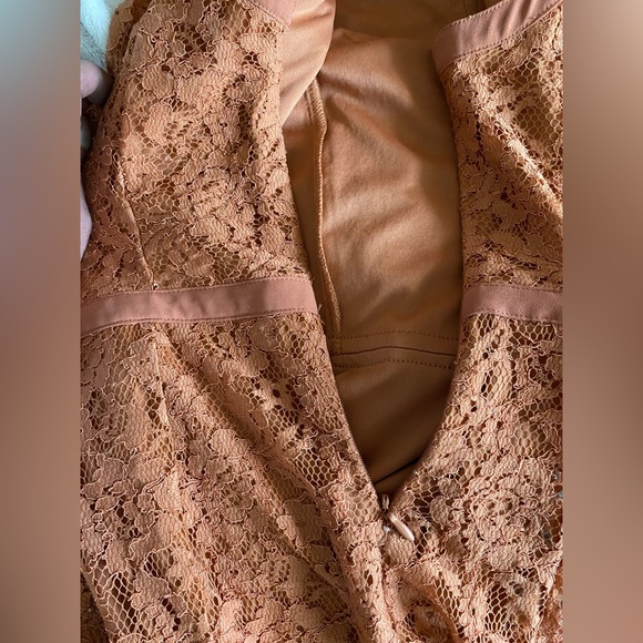 Forever 21 Lace, Pink Mini Dress with Bow Detailing - Picture 7 of 7